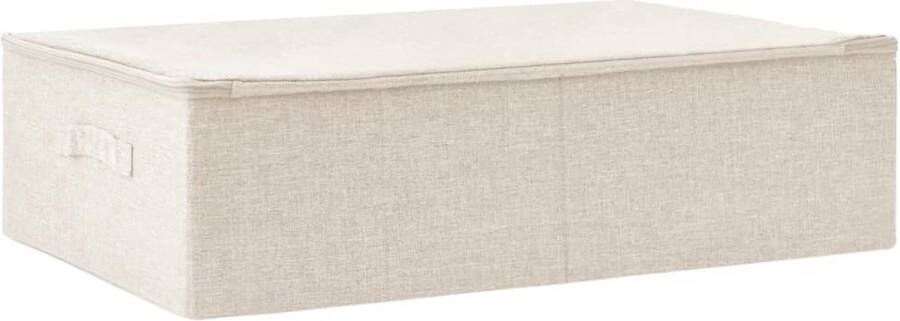 VidaXL -Opbergbox-70x40x18-cm-stof-crèmekleurig