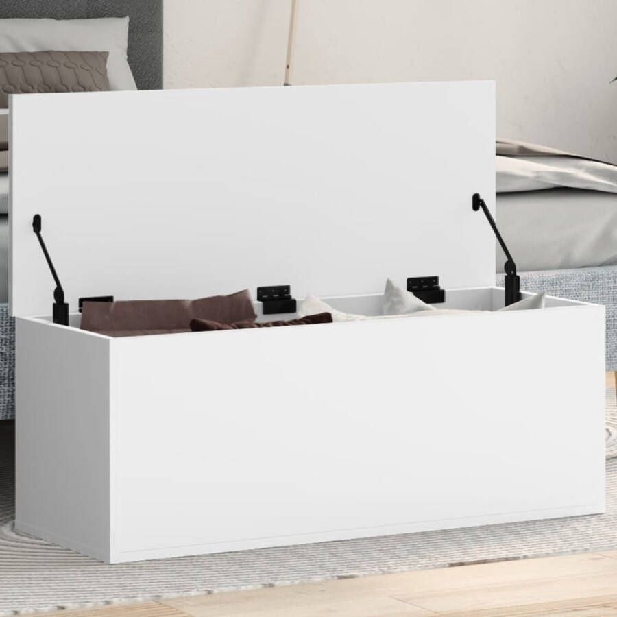 VidaXL Opbergbox 90x35x35 cm bewerkt hout wit