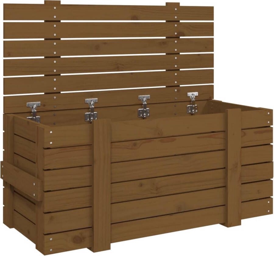 VidaXL -Opbergbox-91x40 5x42-cm-massief-grenenhout-honingbruin