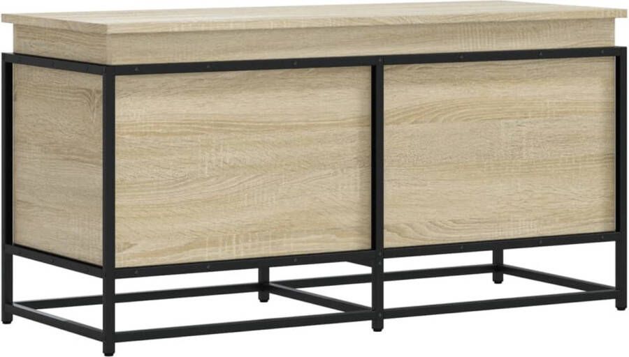 VidaXL Opbergbox met deksel 100x40x51 5 cm bewerkt hout sonoma eiken