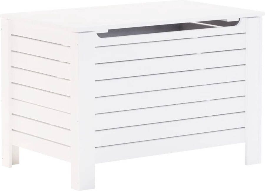 VidaXL Opbergbox met deksel RANA 100x49x54 cm massief grenenhout wit