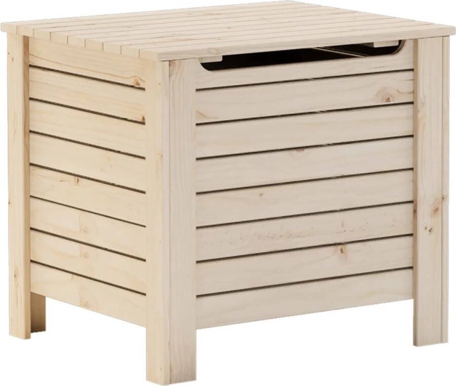 VidaXL Opbergbox met deksel RANA 60x49x54 cm massief grenenhout