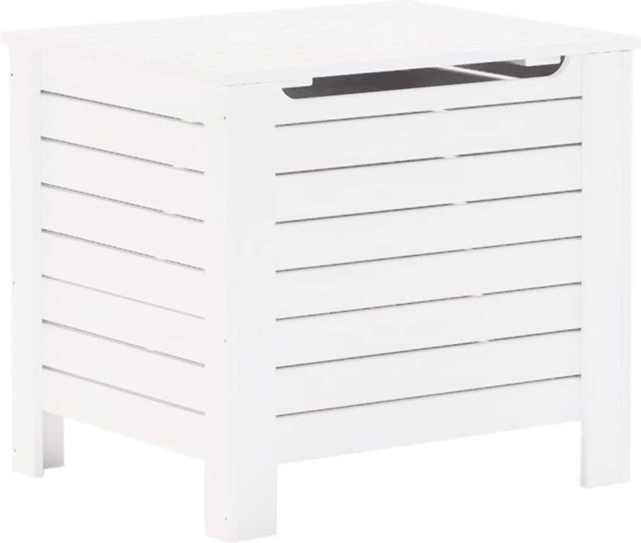 VidaXL Opbergbox met deksel RANA 60x49x54 cm massief grenenhout wit