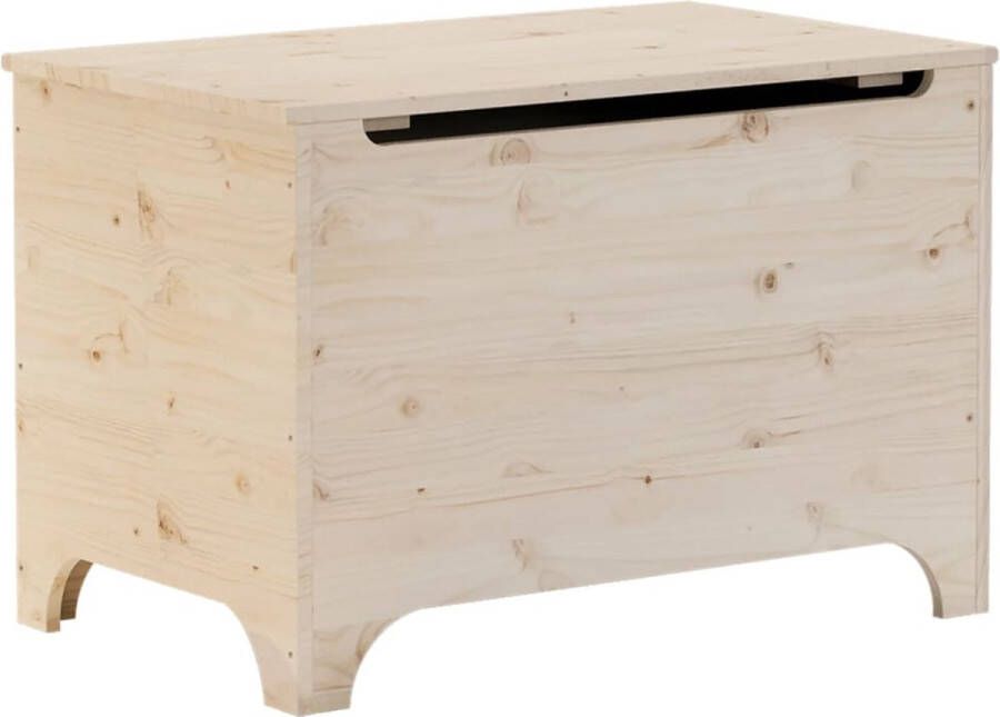 VidaXL Opbergbox met deksel RANA 80x49x54 cm massief grenenhout