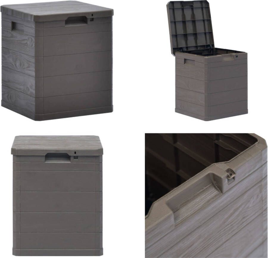 VidaXL Opbergbox voor in de tuin 90 L bruin Tuinbox Tuinboxen Opbergkist Opbergkisten