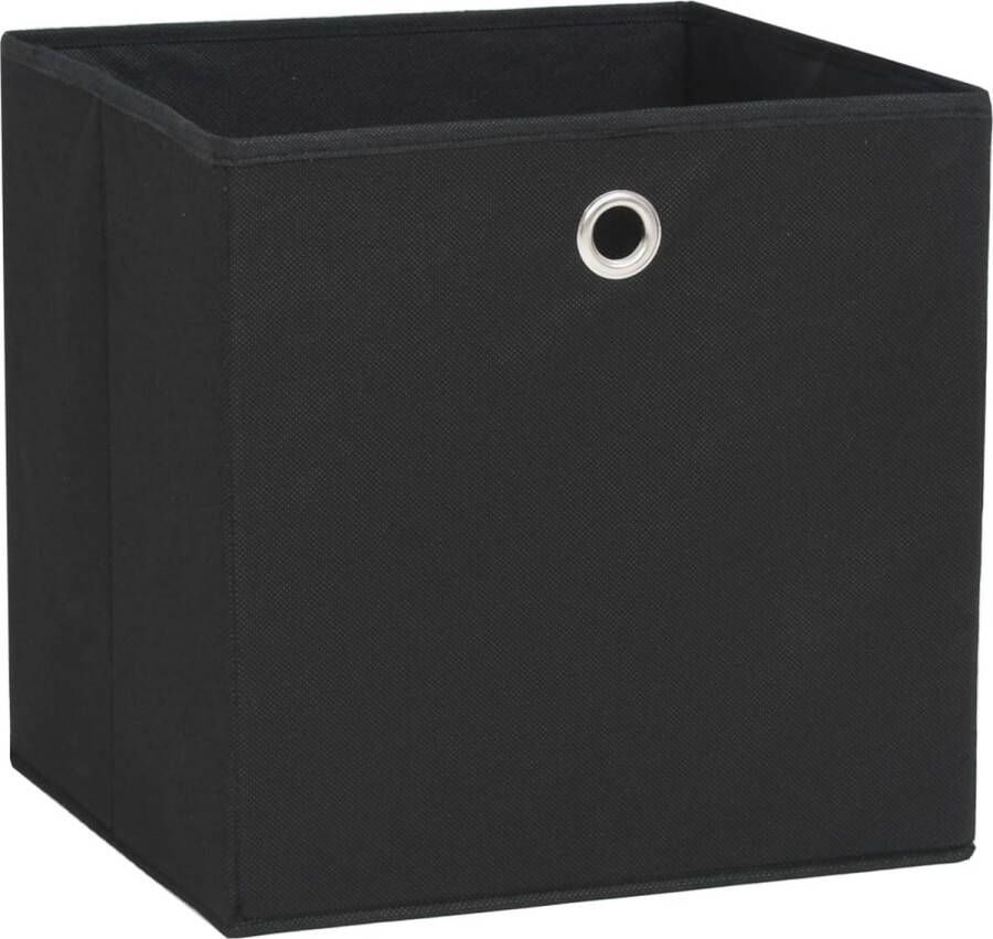 VidaXL -Opbergboxen-4-st-28x28x28-cm-nonwoven-stof-grijs