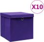 VidaXL -Opbergboxen-met-deksels-10-st-28x28x28-cm-paars - Thumbnail 1
