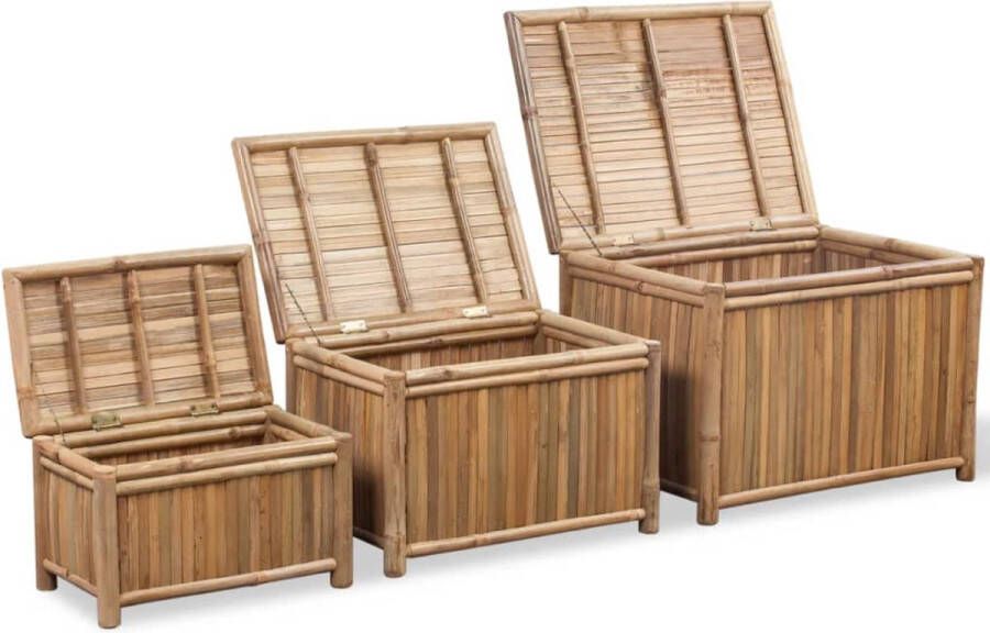 VidaXL -Opbergdozen-bamboe-3-st