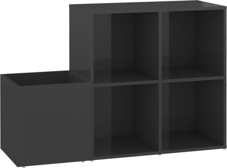 VidaXL Opbergkast 105x35 5x70 cm bewerkt hout hoogglans grijs