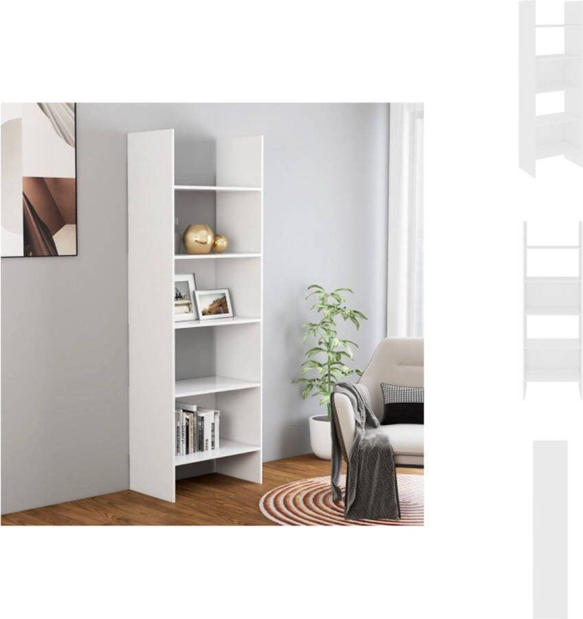 VidaXL Opbergkast 60 x 35 x 180 cm Wit Spaanplaat Kast