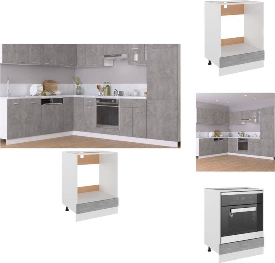 VidaXL Opbergkast Betongrijs 60 x 46 x 81.5 cm Montage vereist Keukenkast