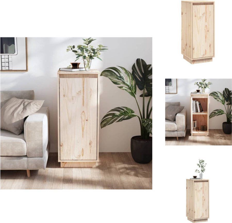 VidaXL Opbergkast Grenenhout 31.5 x 34 x 75 cm Onbehandeld Keukenkast
