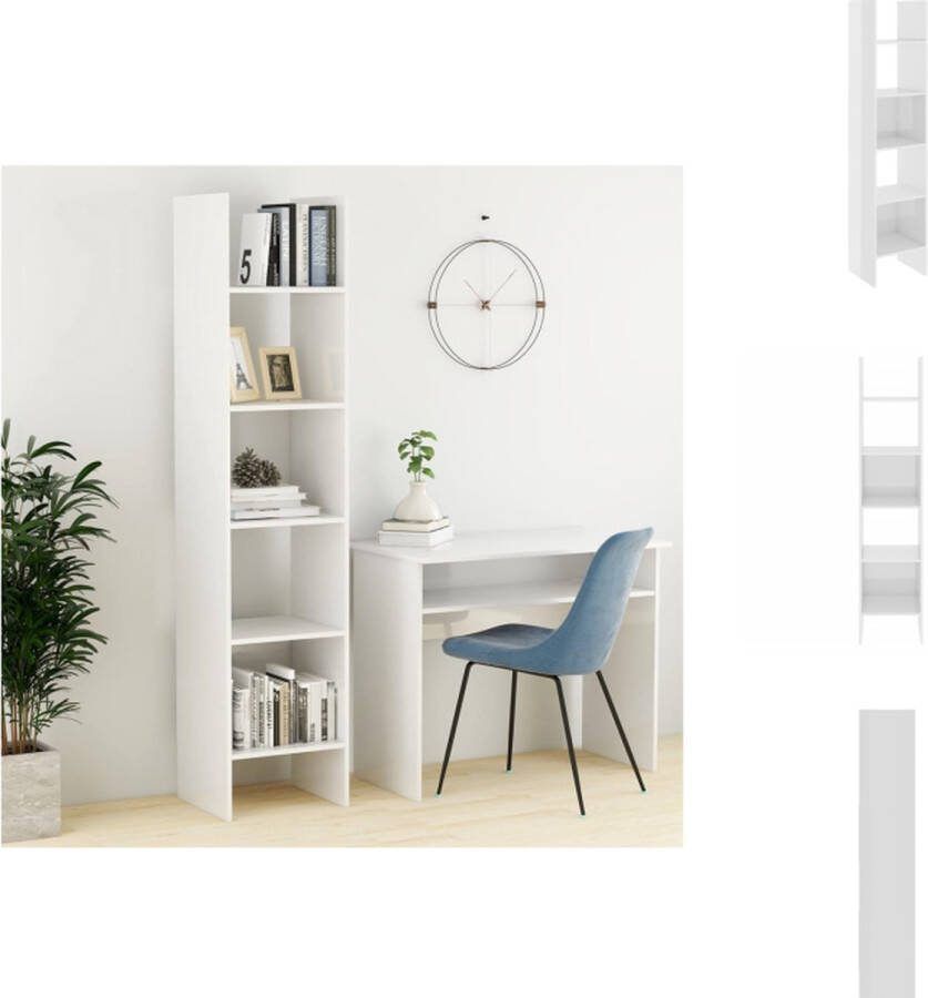 VidaXL Opbergkast Hoogglans wit 40 x 35 x 180 cm Kast