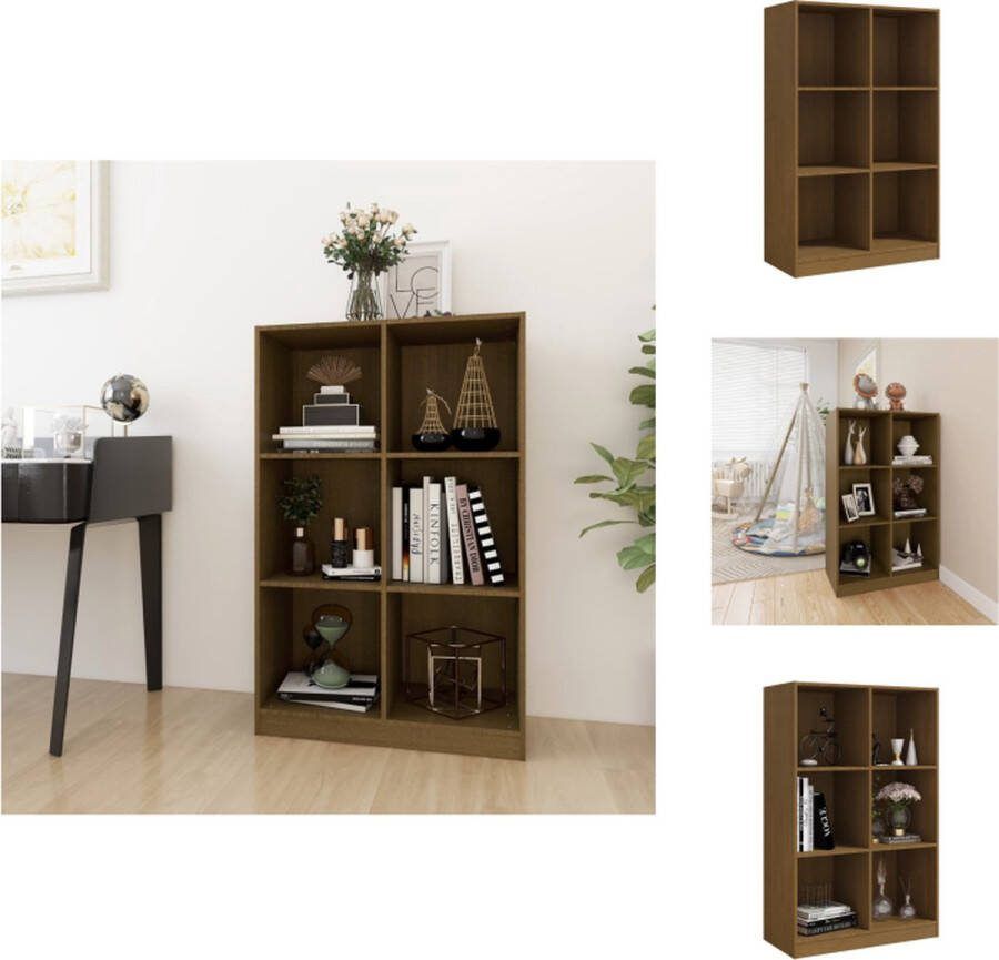 VidaXL Opbergkast Houten Meubel 70 x 33 x 110 cm Honingbruin Kast