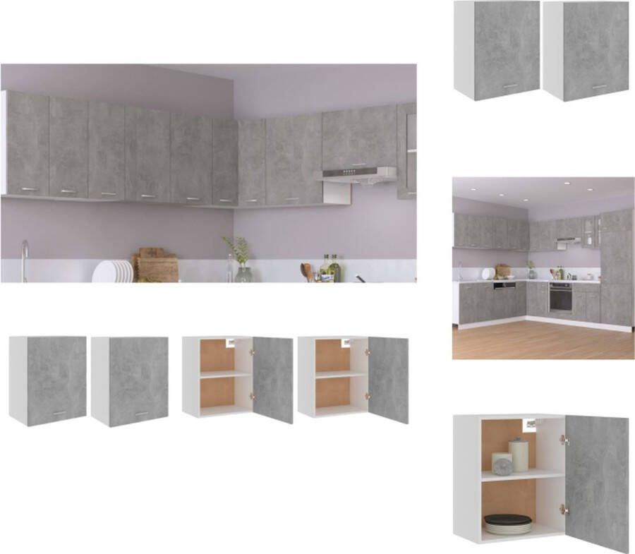 VidaXL Opbergkast Keukenkast Betongrijs 50x31x60 cm Duurzaam en functioneel Keukenkast