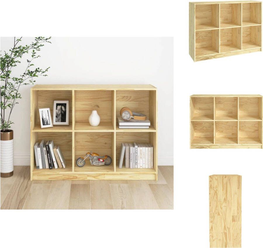 VidaXL Opbergkast Massief grenenhout 104 x 33 x 76 cm Montage vereist Kast