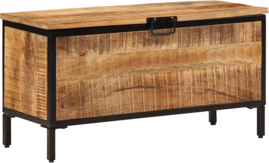 VidaXL Opbergkist 82x30x43 cm massief ruw mangohout