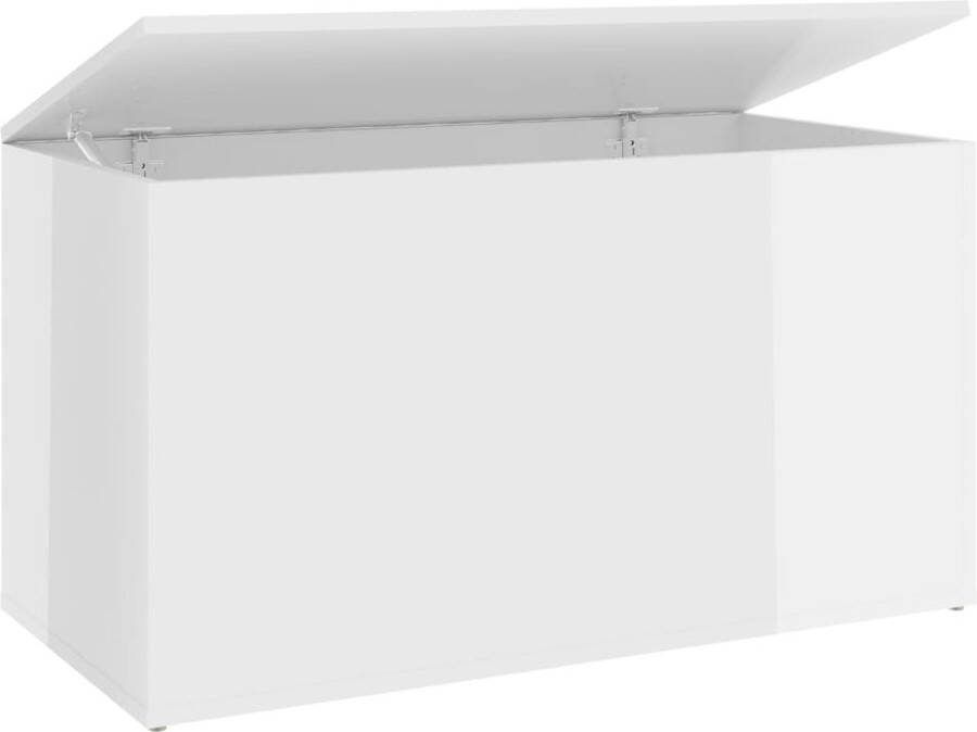 VidaXL -Opbergkist-84x42x46-cm-bewerkt-hout-hoogglans-wit