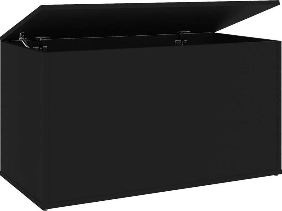VidaXL -Opbergkist-84x42x46-cm-bewerkt-hout-zwart
