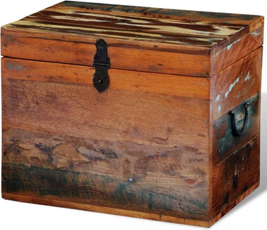 VidaXL -Opbergkist-massief-gerecycled-hout