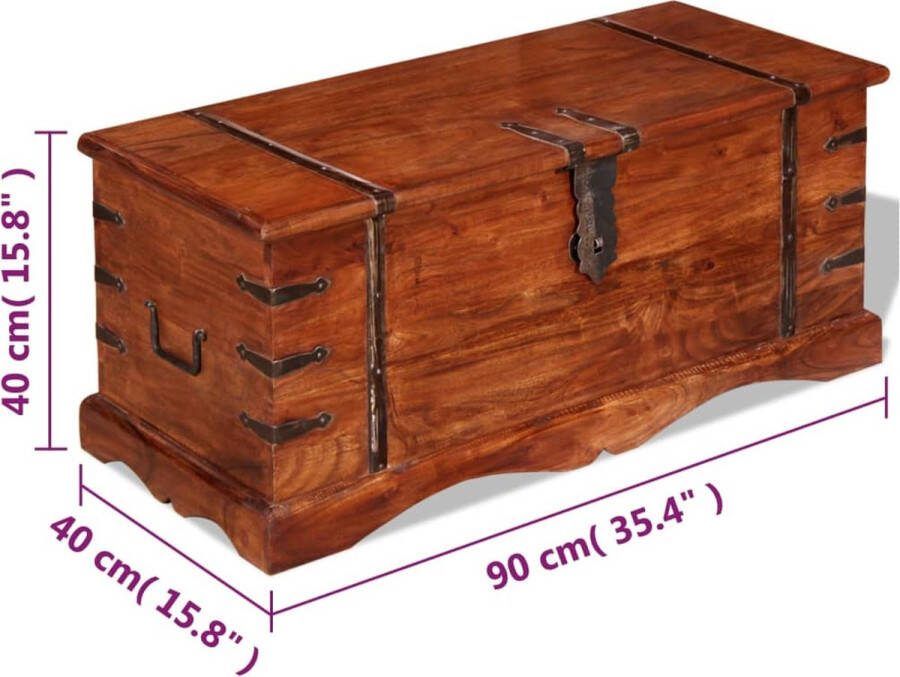 VidaXL -Opbergkist-massief-hout