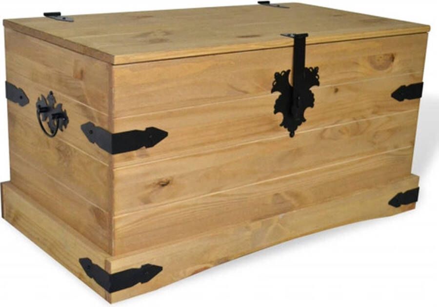 VidaXL -Opbergkist-Mexicaans-grenenhout-Corona-stijl-91x49 5x47-cm