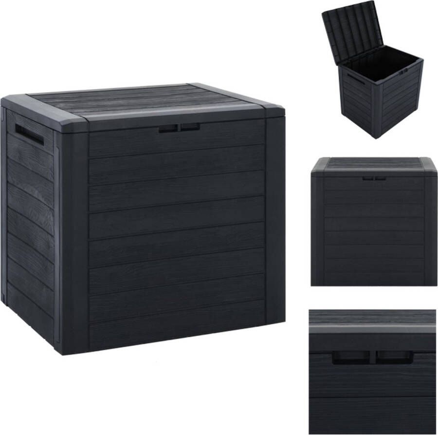 VidaXL Opbergkist Tuin 58.5 x 46 x 55 cm Antraciet 140 L Opberger