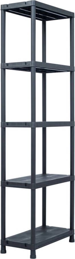 VidaXL -Opbergrek-125-kg-60x30x180-cm-kunststof-zwart