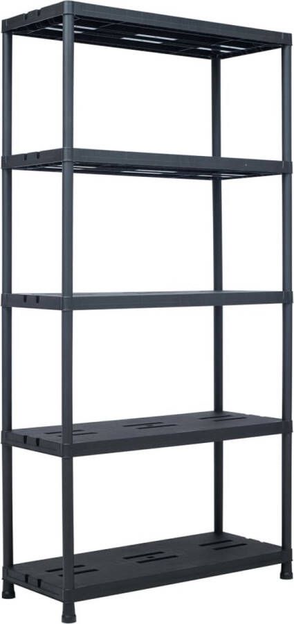 VidaXL -Opbergrek-260-kg-90x40x180-cm-kunststof-zwart