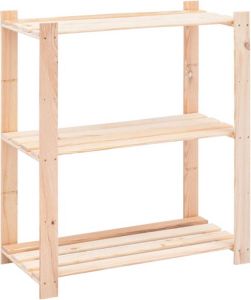 VidaXL Opbergrek 3-laags 80x38x90 cm massief grenenhout 150 kg
