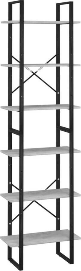 VidaXL -Opbergrek-60x30x210-cm-bewerkt-hout-betongrijs