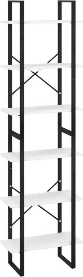VidaXL -Opbergrek-60x30x210-cm-bewerkt-hout-wit