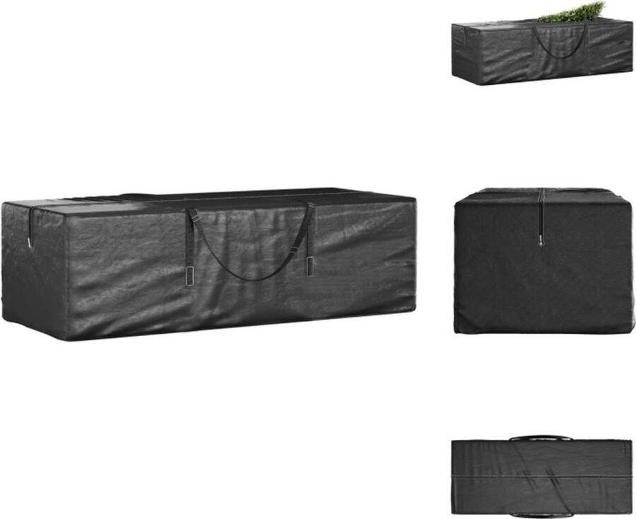 VidaXL Opbergtas Kerstboom 135 x 40 x 55 cm Water- en uv-bestendig Zwart Tuinmeubelhoes