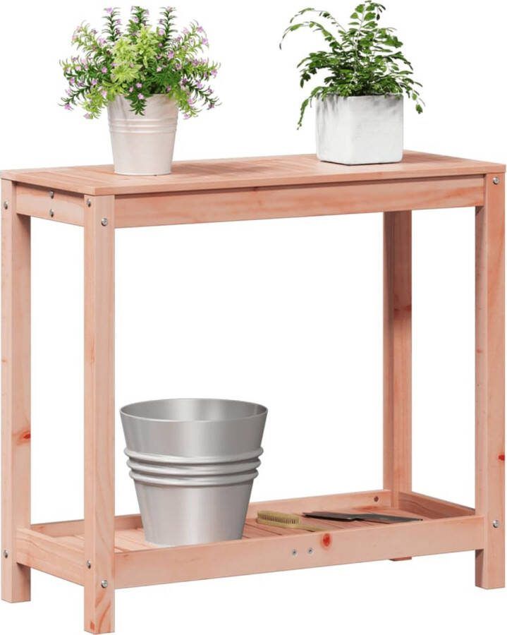 VidaXL Oppottafel met schap 82 5x35x75 cm massief douglashout