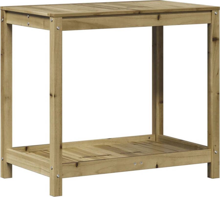 VidaXL Oppottafel met schap 82 5x50x75 cm geïmpregneerd grenenhout
