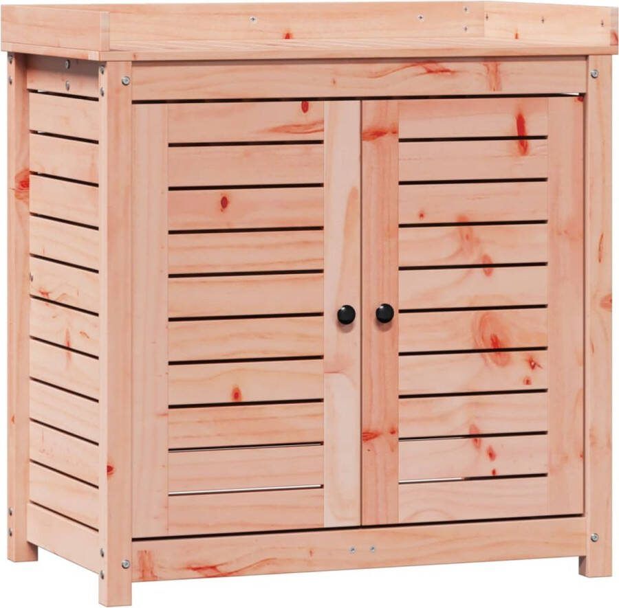 VidaXL Oppottafel met schappen 82 5x50x86 5 cm massief douglashout