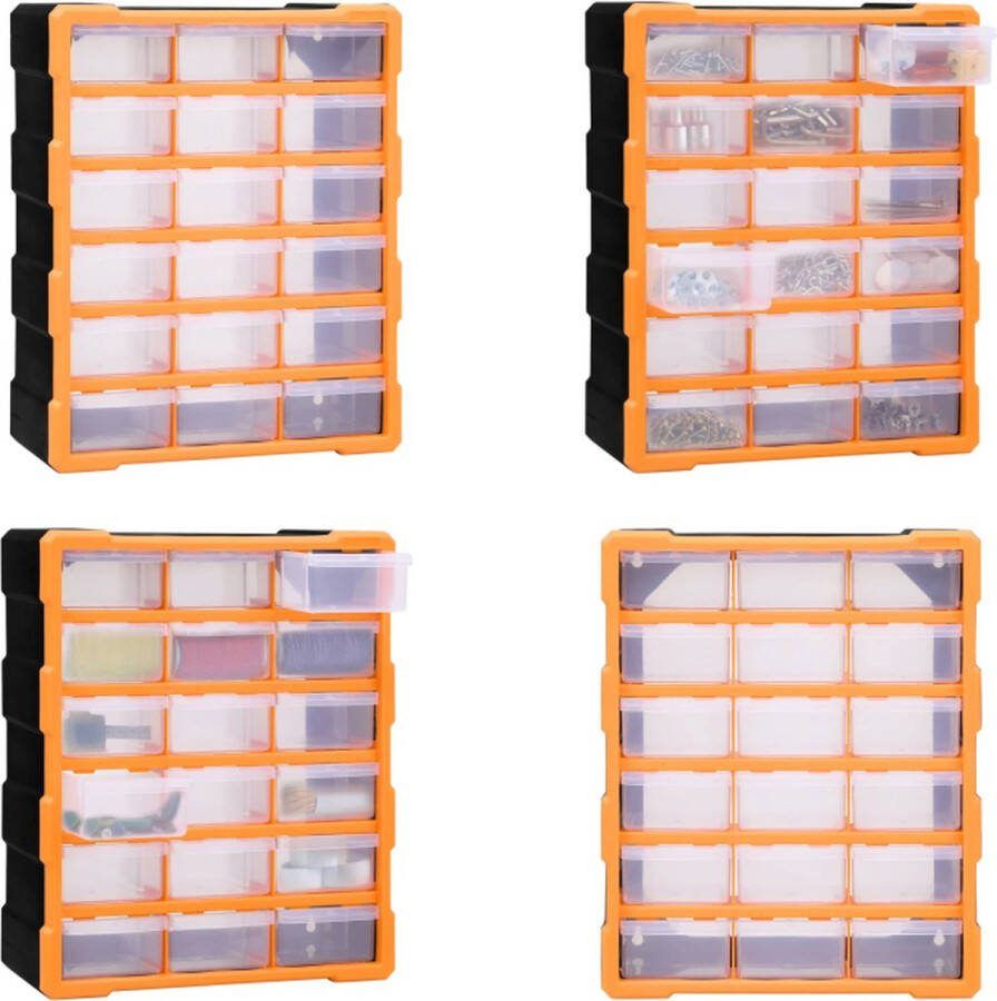 VidaXL Organiser met 18 medium lades 38x16x47 cm Organiser Organisers Lade Organiser Lade Organisers