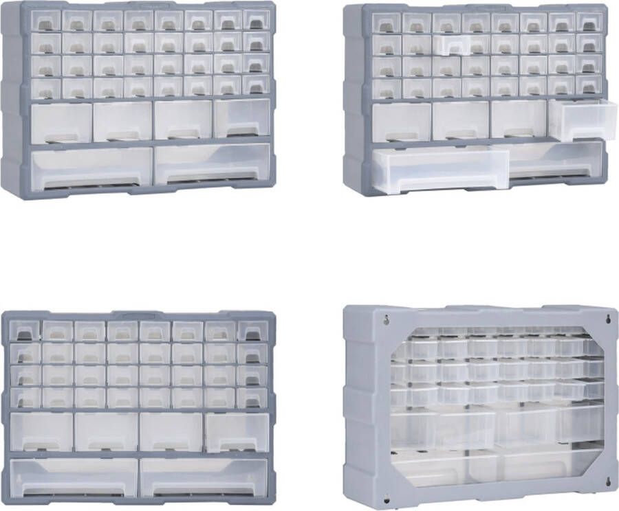 VidaXL Organiser met 40 lades 52x16x37-5 cm Organiser Organisers Lade Organiser Lade Organisers