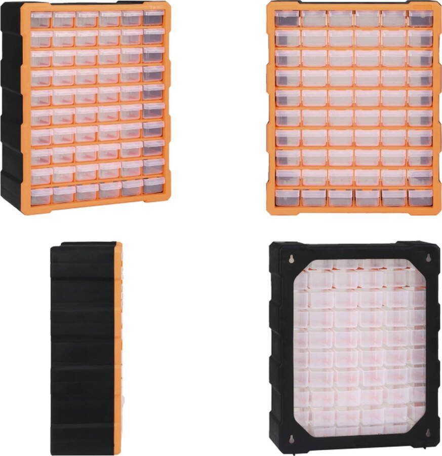 VidaXL Organiser met 60 lades 38x16x47-5 cm Organiser Organisers Lade Organiser Lade Organisers