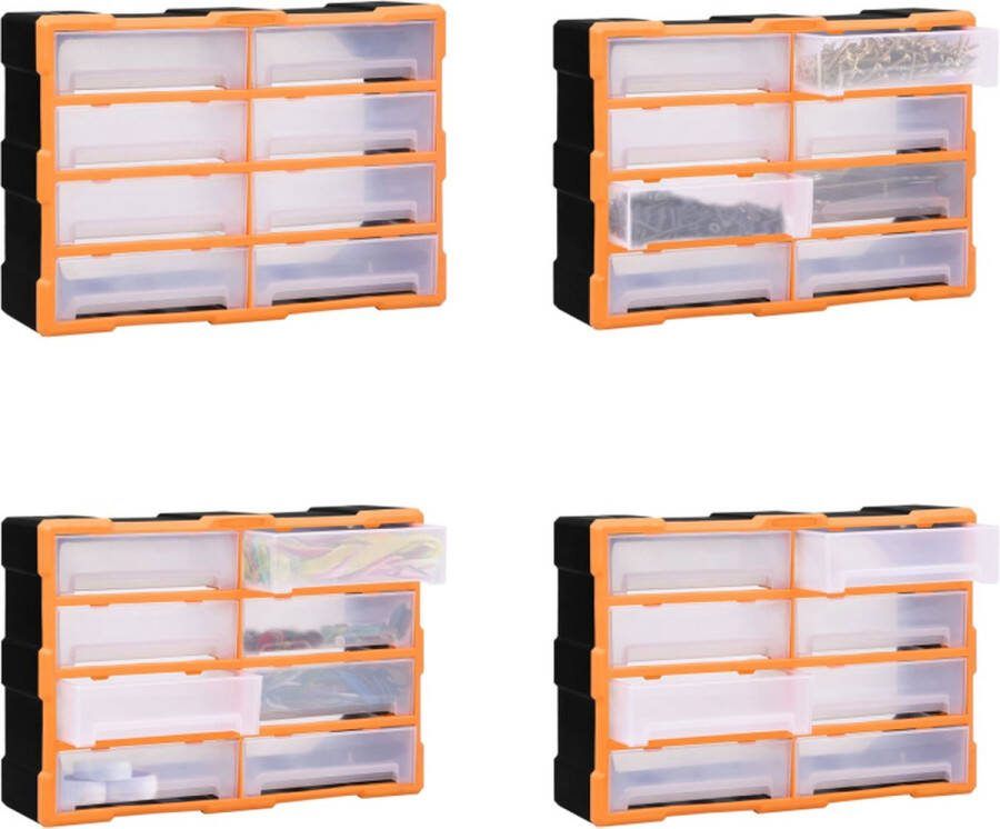 VidaXL Organiser met 8 grote lades 52x16x37 cm Organiser Organisers Lade Organiser Lade Organisers