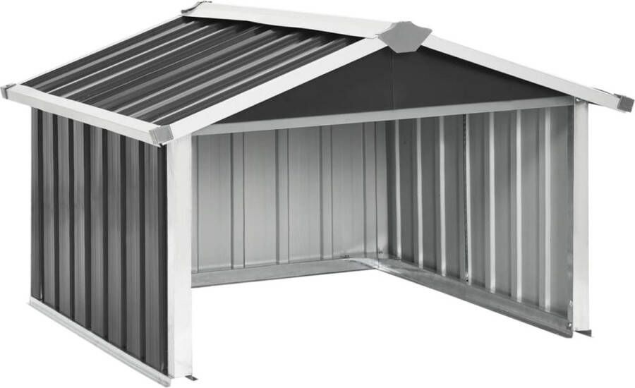 VidaXL Overkapping voor robotmaaier 92x97x63 cm staal antracietkleurig