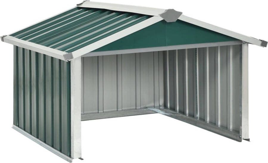 VidaXL Overkapping voor robotmaaier 92x97x63 cm staal bruin