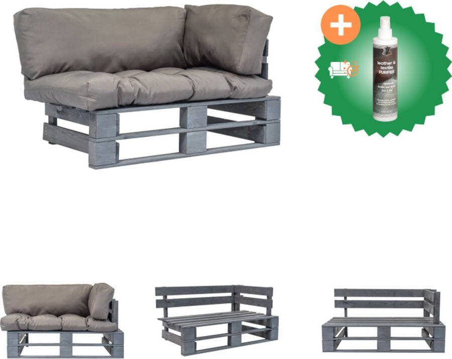 VidaXL Pallet Bank Tuinbank 110 x 66 x 65 cm Duurzaam en weerbestendig Loungebank Inclusief Reiniger