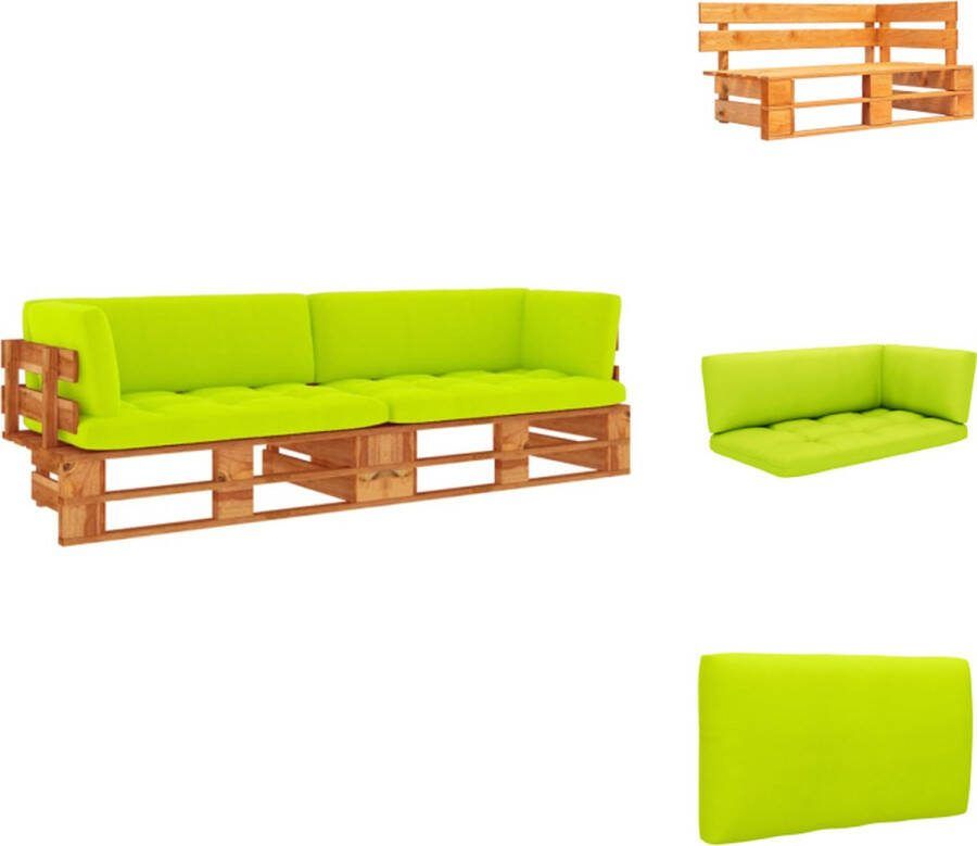 VidaXL Palletbank Houten 110 x 65 x 55 cm Grenenhout Duurzaam Tuinset