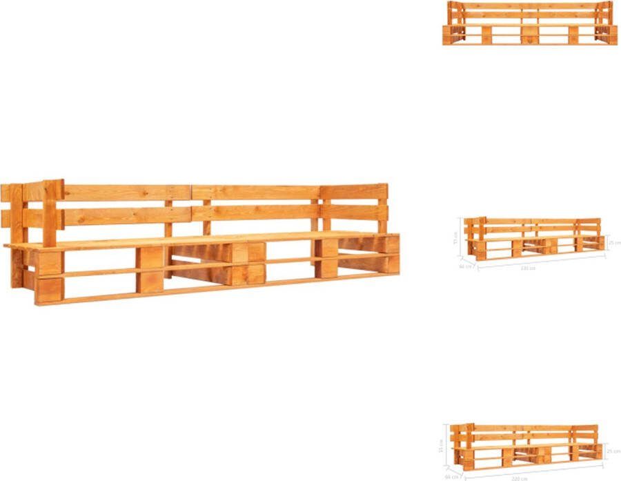 VidaXL Palletbank Palletmeubelen 220 x 66 x 55 cm Geïmpregneerd grenenhout Tuinbank