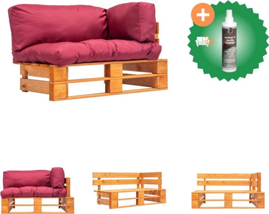 VidaXL Palletbank Tuinmeubelen 110 x 66 x 65 cm Weerbestendig Loungebank Inclusief Reiniger