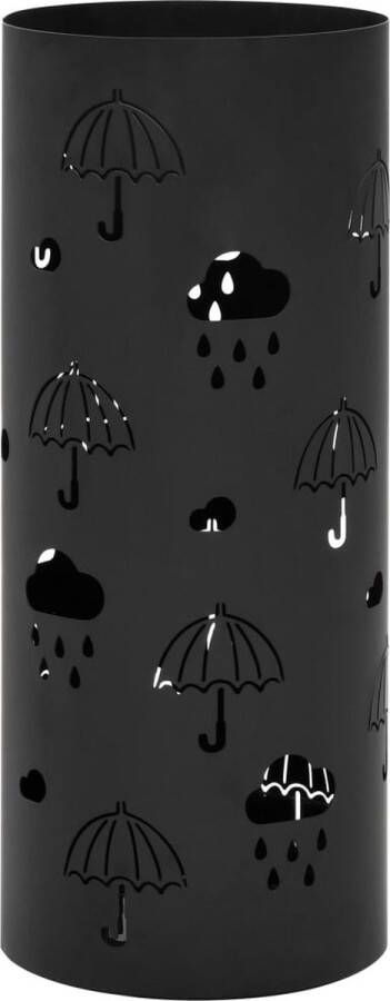 VidaXL Parapluhouder paraplu&apos;s staal zwart