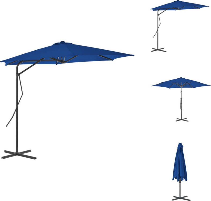 VidaXL Parasol Luxe Blauw 300 x 230 cm UV-beschermend Parasol