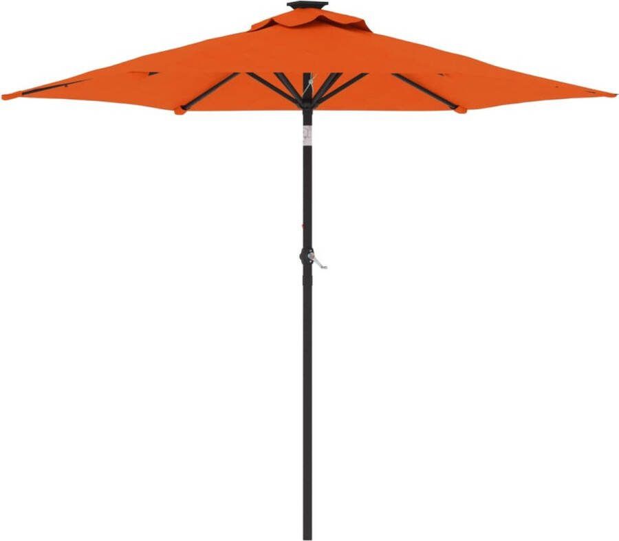 VidaXL Parasol met stalen paal 225x225x212 cm terracottakleurig