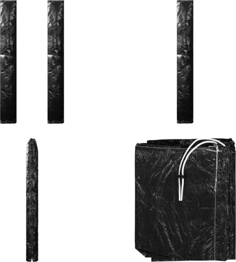 VidaXL Parasolhoezen 2 st met rits 200 cm PE Parasolhoes Parasolhoezen Parasol Hoes Parasol Hoezen